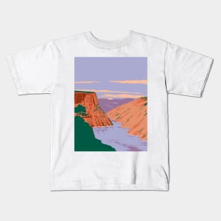 Flaming Gorge National Recreation Area in Wyoming and Utah USA WPA Art Poster Kids T-Shirt